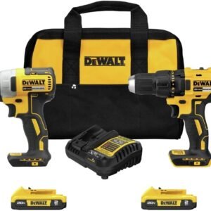 DEWALT 20V MAX Cordless Drill, Impact Driver, 2-Tool Power Tool Combo Kit, Brushless Power Tool Set with 2 Batteries and Charger Included (DCK277D2) DEWALT 20V MAX Cordless Drill, Impact Driver, 2-Tool Power Tool Combo Kit, Brushless Power Tool Set with 2 Batteries and Charger Included (DCK277D2)