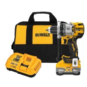 DEWALT 20V MAX XR 1/2 Inch Cordless Hammer Drill Kit with 8AH Battery and Charger (DCD1007WW1) DEWALT 20V MAX XR 1/2 Inch Cordless Hammer Drill Kit with 8AH Battery and Charger (DCD1007WW1)