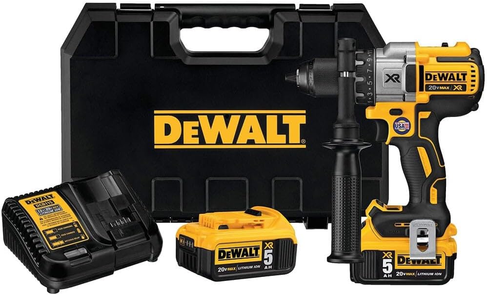 DEWALT 20V MAX XR Brushless Drill/Driver 3-Speed, Premium 5.0Ah Kit, Cordless (DCD991P2)