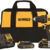DEWALT ATOMIC 20V MAX* Cordless Drill/Driver Kit, Compact, 1/2-Inch (DCD708C2)