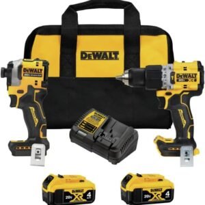 Dewalt DCK2050M2 20V MAX XR Brushless Lithium-Ion 1/2 in. Cordless Hammer Driver Drill and 1/4 in. Atomic Impact Driver Combo Kit with (2) 4 Ah Batteries Dewalt DCK2050M2 20V MAX XR Brushless Lithium-Ion 1/2 in. Cordless Hammer Driver Drill and 1/4 in. Atomic Impact Driver Combo Kit with (2) 4 Ah Batteries