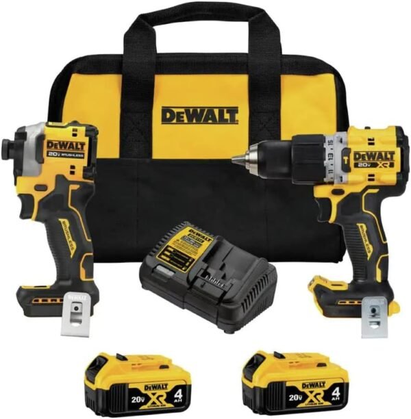 Dewalt DCK2050M2 20V MAX XR Brushless Lithium-Ion 1/2 in. Cordless Hammer Driver Drill and 1/4 in. Atomic Impact Driver Combo Kit with (2) 4 Ah Batteries Dewalt DCK2050M2 20V MAX XR Brushless Lithium-Ion 1/2 in. Cordless Hammer Driver Drill and 1/4 in. Atomic Impact Driver Combo Kit with (2) 4 Ah Batteries