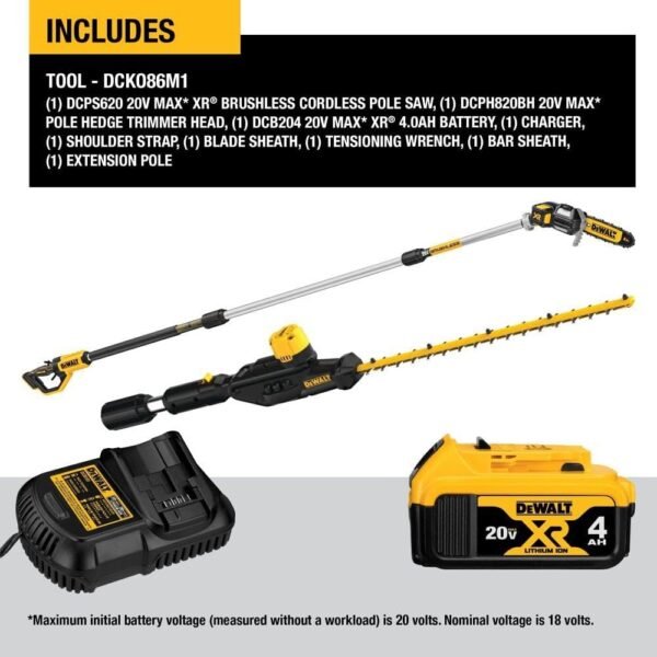 DEWALT DCKO86M1 Cordless Pole Saw and Hedge Trimmer Combo Kit Review Uncovered DEWALT DCKO86M1 Cordless Pole Saw and Hedge Trimmer Combo Kit Review Uncovered