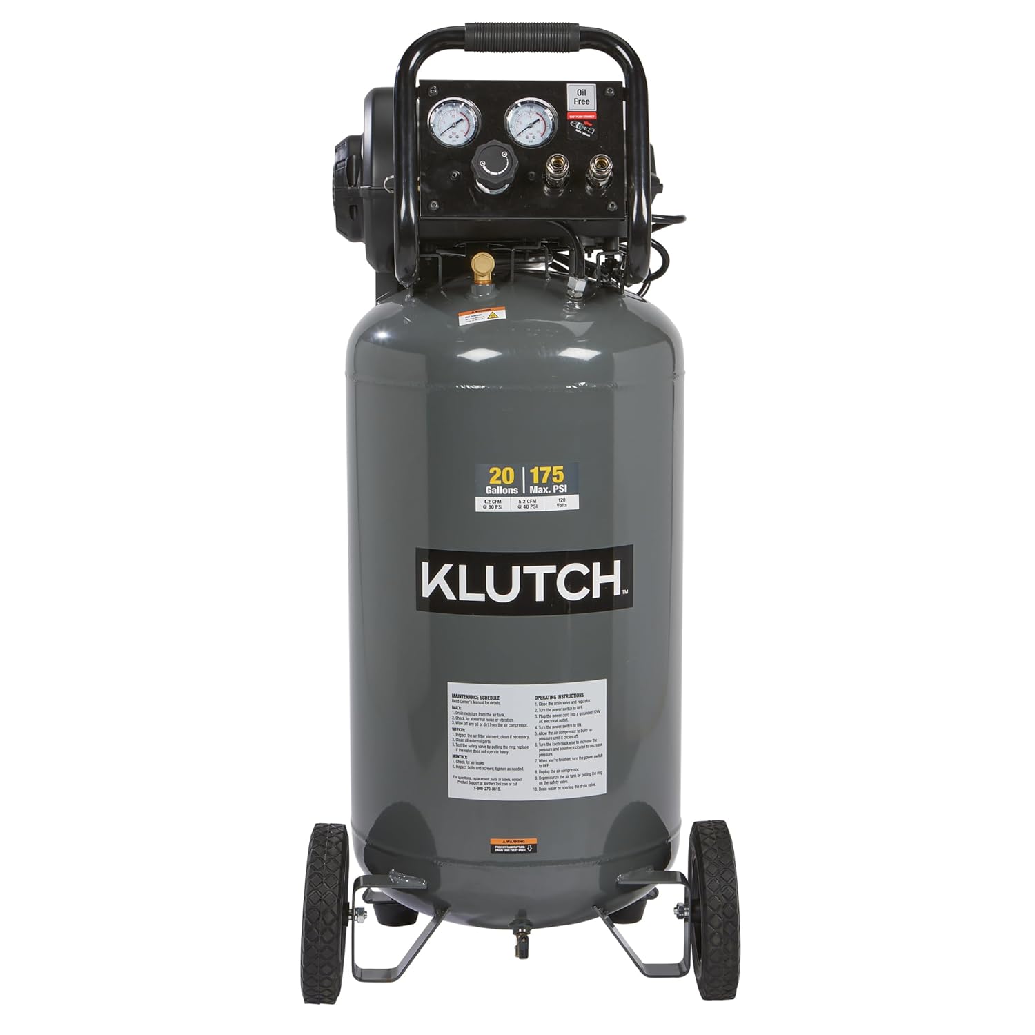 Klutch 20 Gallon Portable Air Compressor Review Efficient Power and ...