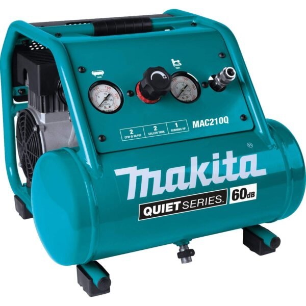 Makita MAC210Q-R Quiet Series 1 HP 2 Gallon Oil-Free Hand Carry Air Compressor (Renewed) Makita MAC210Q-R Quiet Series 1 HP 2 Gallon Oil-Free Hand Carry Air Compressor (Renewed)