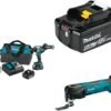 Makita XT288T 18V LXT Lithium-Ion Brushless Cordless 2-Pc. Combo Kit (5.0Ah), BL1860B 18V LXT Lithium-Ion 6.0Ah Battery, and XMT03Z 18V LXT Lithium-Ion Cordless Oscillating... Makita XT288T 18V LXT Lithium-Ion Brushless Cordless 2-Pc. Combo Kit (5.0Ah), BL1860B 18V LXT Lithium-Ion 6.0Ah Battery, and XMT03Z 18V LXT Lithium-Ion Cordless Oscillating...