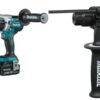 Makita XT288T 18V LXT Lithium-Ion Brushless Cordless 2-Pc. Combo Kit (5.0Ah) & XRH04Z 18V LXT Lithium-Ion Cordless 7/8" Rotary Hammer, accepts SDS-PLUS bits