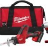 Milwaukee 2695-24 M18 18V Cordless Power Tool Combo Kit with Hammer Drill, Impact Driver, Reciprocating Saw, and Work Light (2 Batteries, Charger, and Tool Case Included) Milwaukee 2695-24 M18 18V Cordless Power Tool Combo Kit with Hammer Drill, Impact Driver, Reciprocating Saw, and Work Light (2 Batteries, Charger, and Tool Case Included)