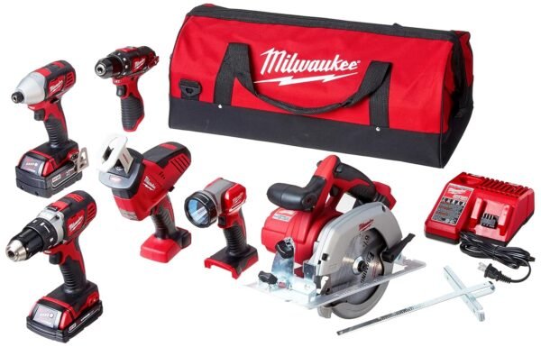 Milwaukee 2695-25CX M18 18-Volt Lithium-Ion Cordless Combo Tool Kit (5-Tool) Milwaukee 2695-25CX M18 18-Volt Lithium-Ion Cordless Combo Tool Kit (5-Tool)