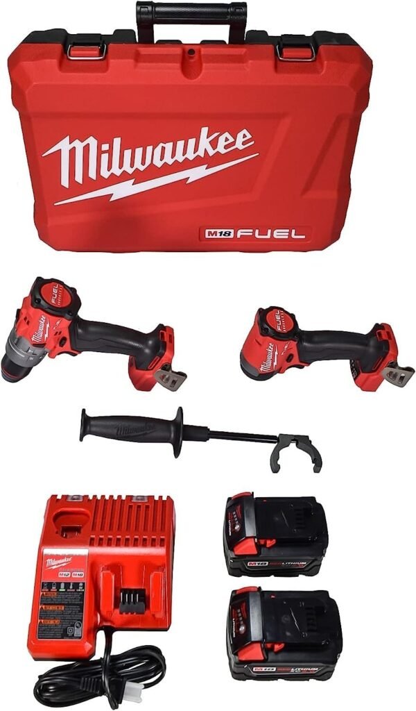Milwaukee 3697-22 18V Lithium-Ion Brushless Cordless Hammer Drill and Impact Driver Combo Kit (2-Tool) with (2) 5.0Ah Batteries, Charger & Tool Case Milwaukee 3697-22 18V Lithium-Ion Brushless Cordless Hammer Drill and Impact Driver Combo Kit (2-Tool) with (2) 5.0Ah Batteries, Charger & Tool Case