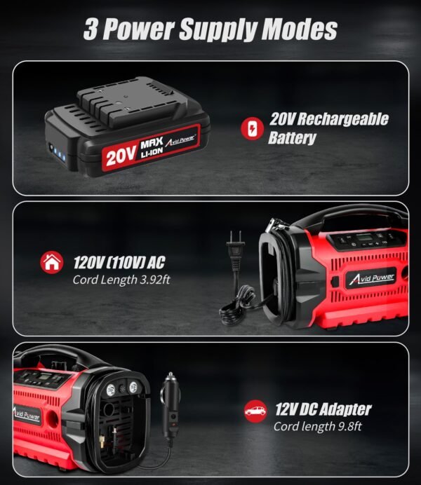 Review of AVID POWER Tire Inflator Portable Air Compressor with Triple Power Sources Review of AVID POWER Tire Inflator Portable Air Compressor with Triple Power Sources