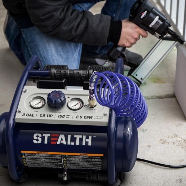 Stealth Air Compressor Review Portable 3 Gallon Quiet Oil-Free Power Tool Stealth Air Compressor Review Portable 3 Gallon Quiet Oil-Free Power Tool