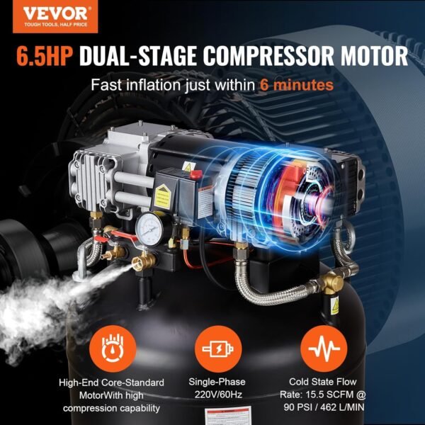 VEVOR 80 Gallon Air Compressor Review Powerful Quiet Stationary Compressor for Workshops VEVOR 80 Gallon Air Compressor Review Powerful Quiet Stationary Compressor for Workshops