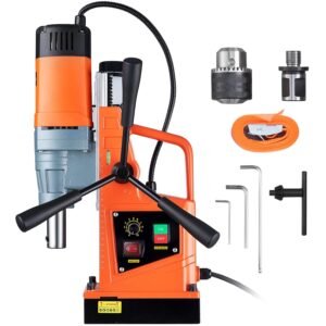 VEVOR Magnetic Drill, 1550W 2" Boring Diameter, 2922lbf/13000N Portable Electric Mag Drill Press with Variable Speed, 500 RPM Drilling Machine for any Surface Home Improvement...